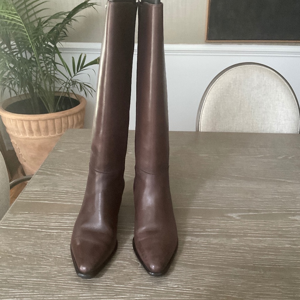 Cole Haan Hallee tall leather brown boots, size 11
